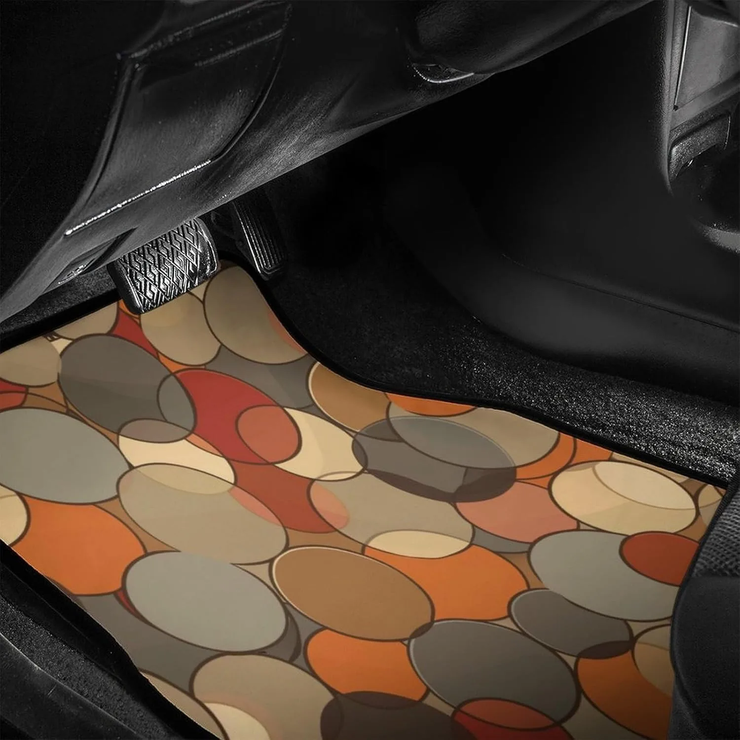 Brown Gray Orange Front & Rear Car Floor Mats For Cars Auto Floor Mats 4pcs Full Set Car Carpet Floor Mats Universal Fit For Suv