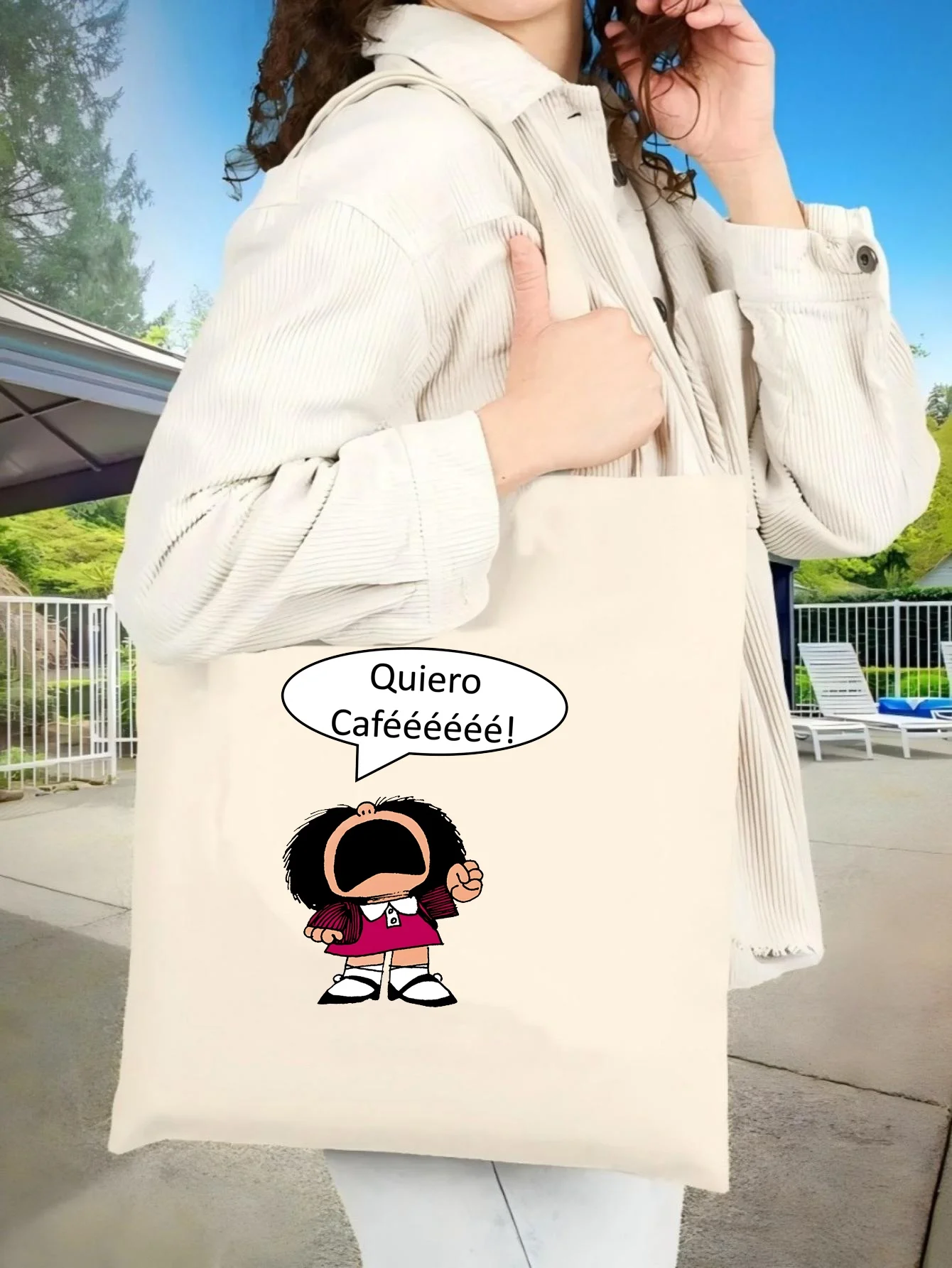 

Сумка-тоут Aild sees the wod 2026, новинка, унисекс, из холщовой ткани, вместительная, прочная, многоразовая, многофункциональная, на плечо, для повседневного использования/путешествий