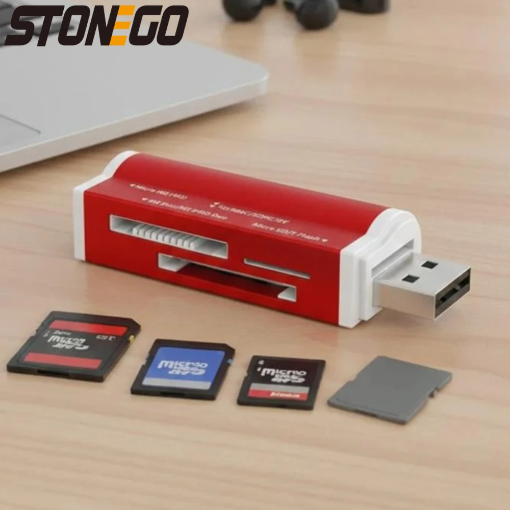 High Speed USB 2.0 Multi Card Reader for Micro SD T-Flash MMC SDHC MS PRO DUO TF M2 Memory Stick Universal Compatibility