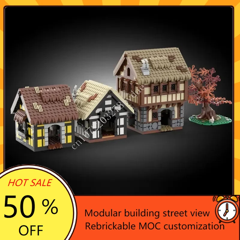 

2020PCS Medieval Houses MOC Creative street view Model Building Blocks Architecture DIY Education Assembly Model Toys Gifts