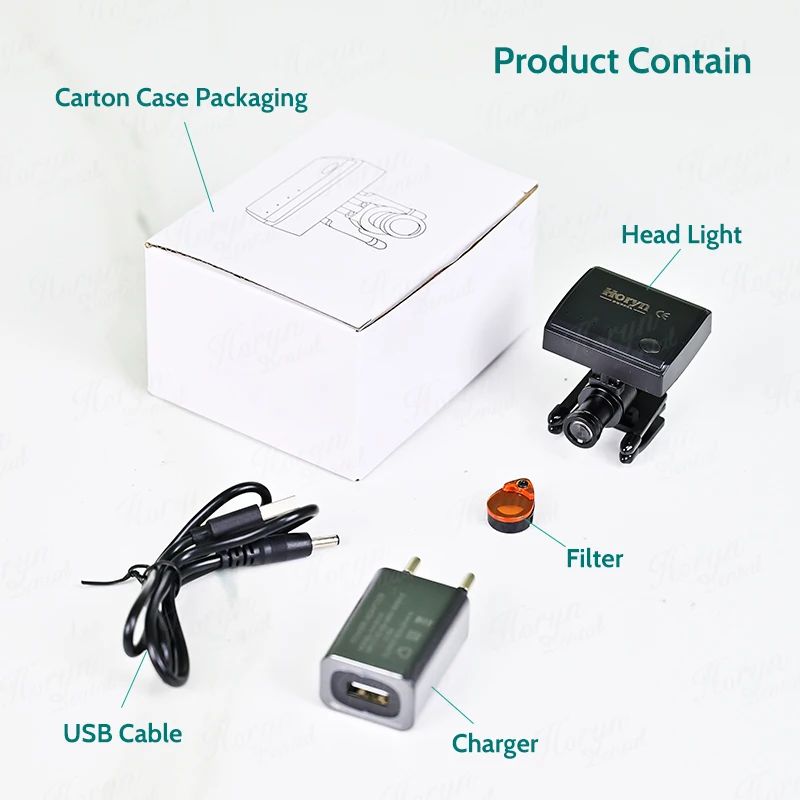 Faro dentale a LED wireless da 5 W con luce binoculare portatile a clip per lente d'ingrandimento medica da laboratorio con lente d'ingrandimento per dentista