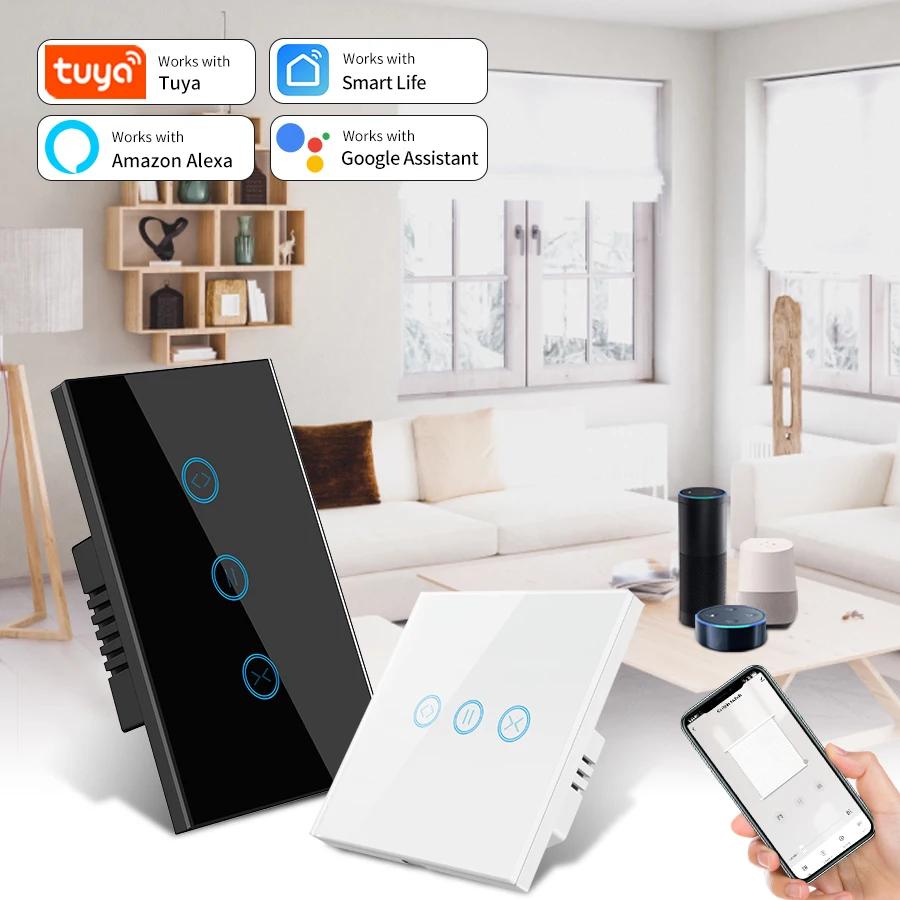 

Wifi Blind Curtains Switch Tuya Smart Life Connected Roller Shutter Motor Home Automatic Voice Control Google Home Echo Alexa