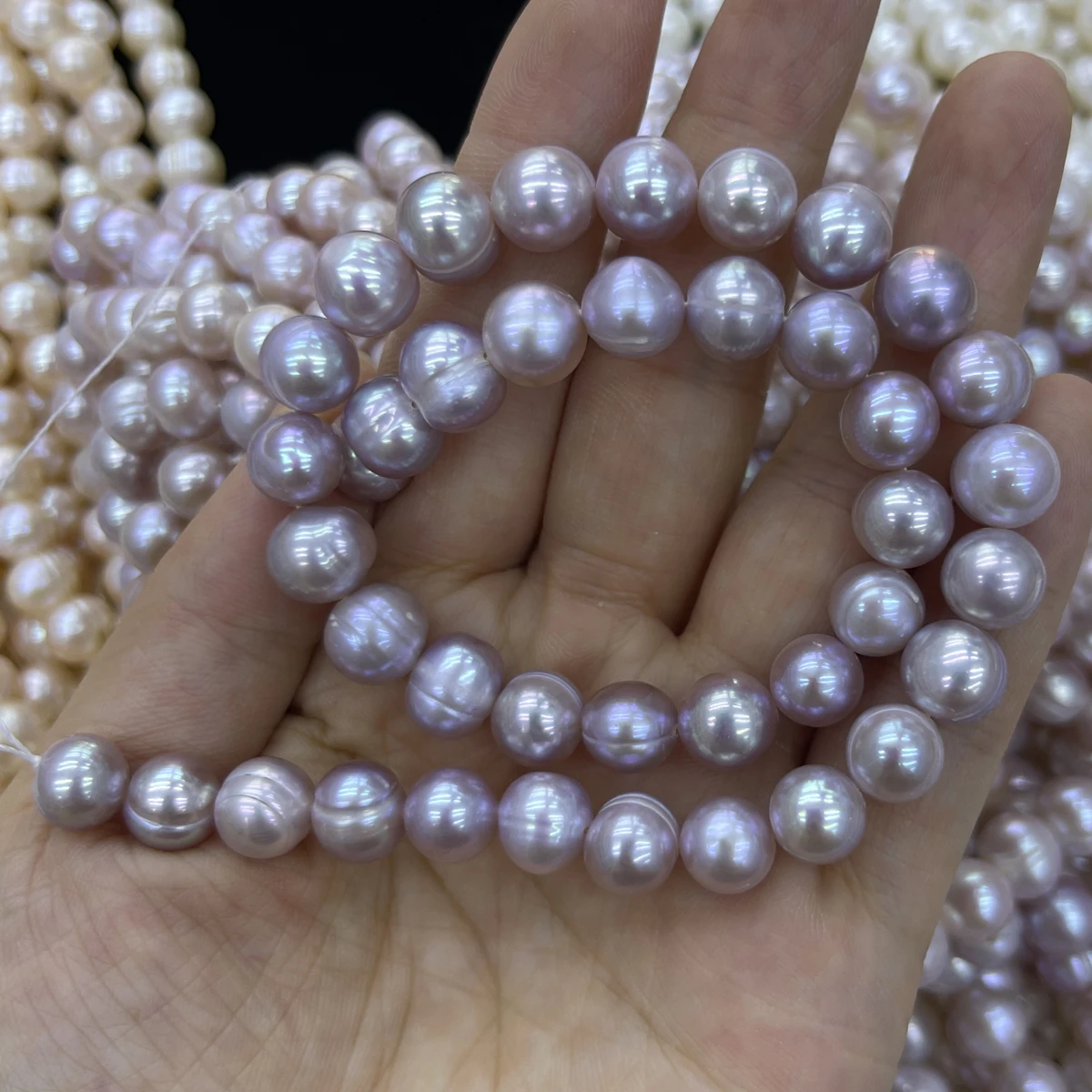 

Natural Freshwater White Purple Orange Pearl Isolated 9-10mm4A Bead Jewelry Make DIY Necklace Bracelet Accessories Women Wedding