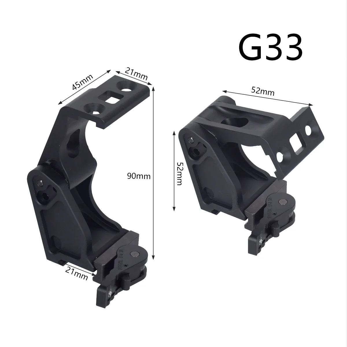 Tactical FTC Magnifier Mount For G33 G43 With FAST QD Lever Optical Sight Scope Foldable Mounts With Original Markings