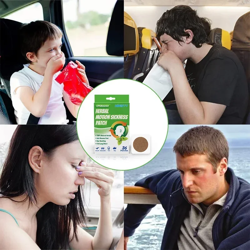 Relieve motion sickness patch seasickness airsickness improve tinnitus dizziness vomiting for adults children herbal ear sticker