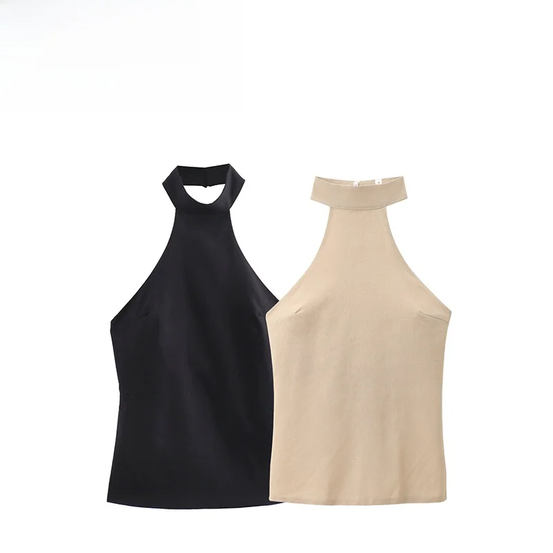 سترة نسائية جديدة من ZBZA لفصل الخريف بتصميم عصري وأنيق مع مشبك معلق على الرقبة، متعددة الاستخدامات مصنوعة من ألياف البوليستر...