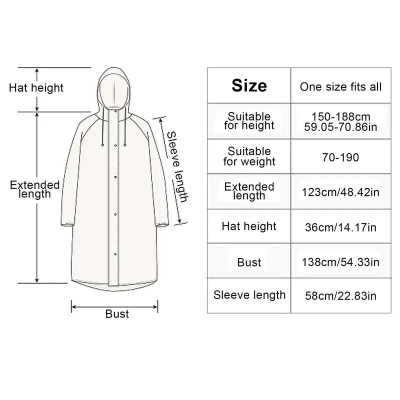 New EVA Unisex Raincoat Thickened Waterproof Rain Coat Women Men Black Camping Waterproof Rainwear Suit