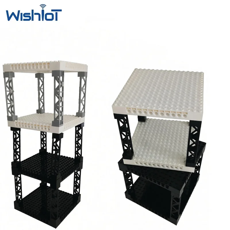 Multi Functional Stackable Multi-Layer Building Blocks 16x16 Plate +Support 65803 Desktop Storage Rack Assembly Bricks Toy Parts