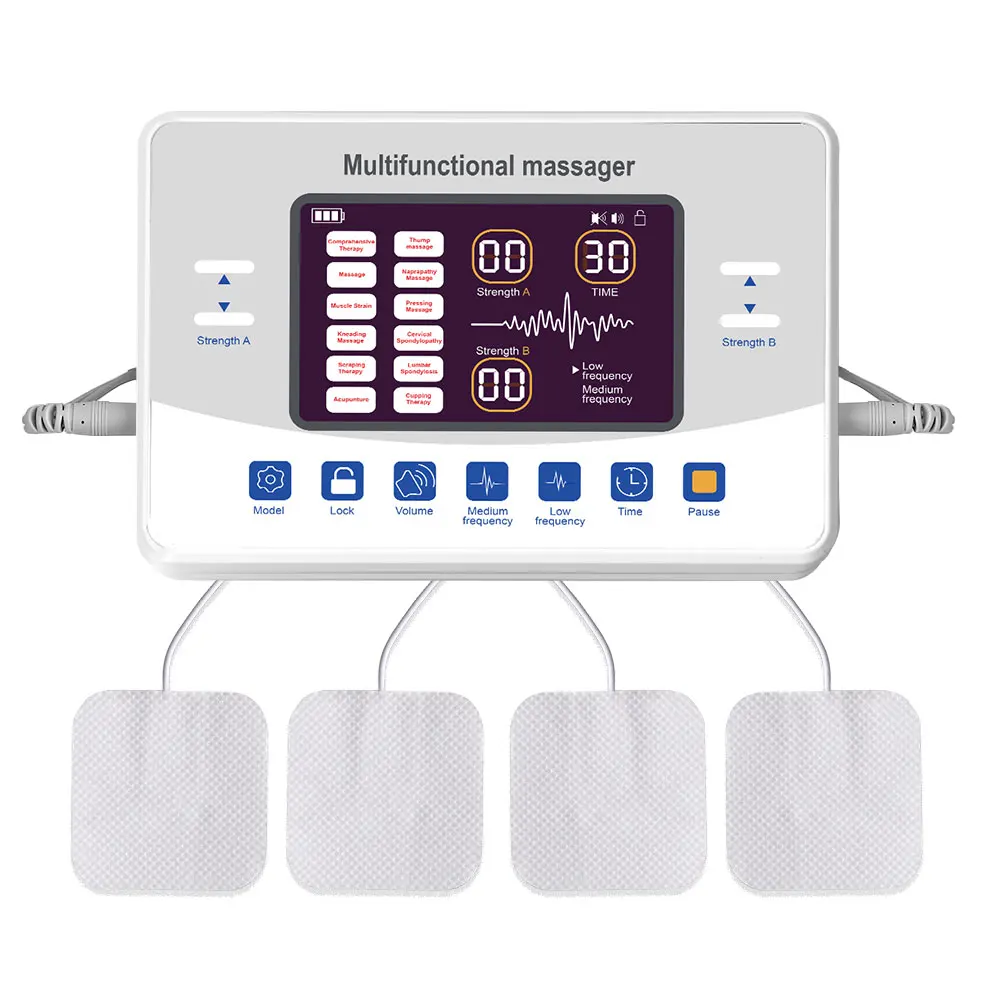 

12 Modes Tens EMS Body Massager Pulse Acupuncture Massage Mid-low Frequency Therapy Physiotherapy Electric Muscle Stimulation