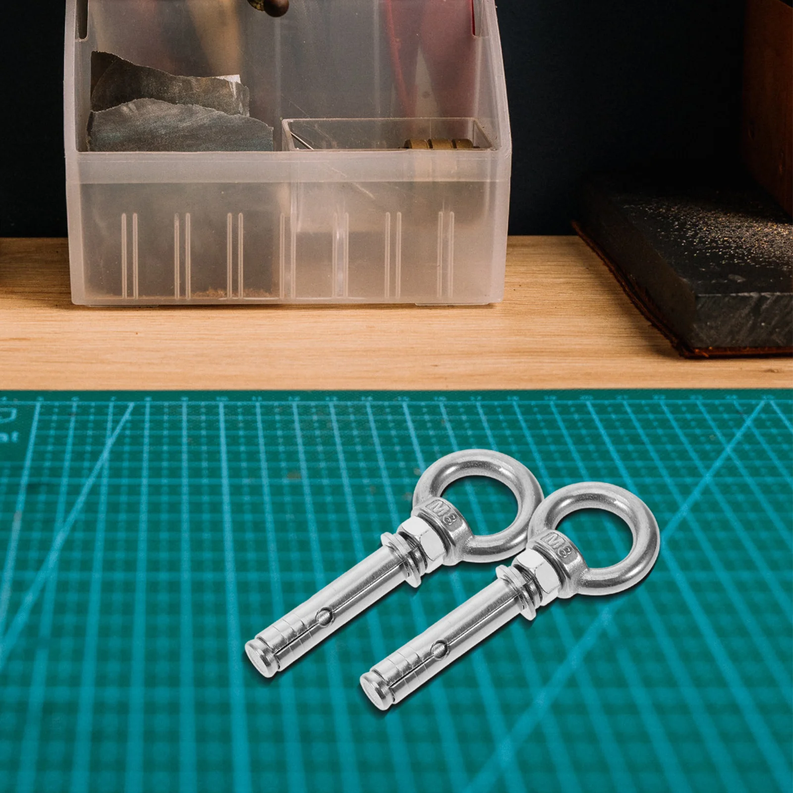 

2pcs Stainless Steel Eye Bolt M8 Heavy Duty Hanger For Hammock Swing Concrete Lifting Ring Threaded Hardware Hook Fastener