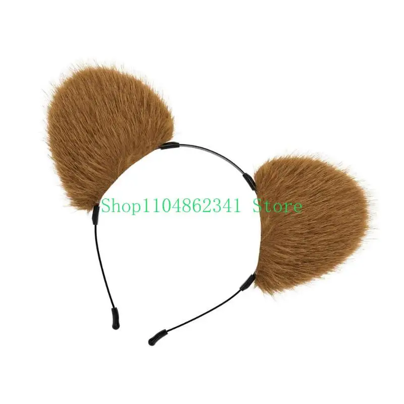 5asd urso urso ouvido na cabeça cabeça macia acessório cabelo para mulheres garotas acrescenta diversão a qualquer
