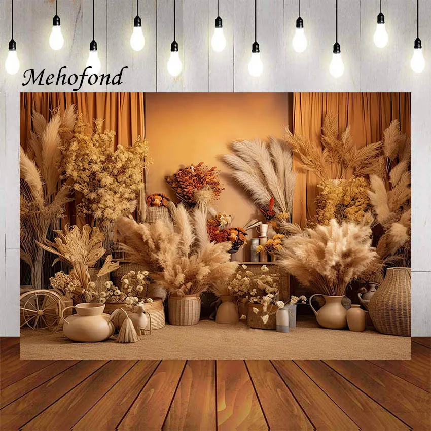 

Mehofond Photography Background Bohemian Pampas Grass Floral Birthday Party Wedding Pregnant Woman Decor Backdrop Photo Studio