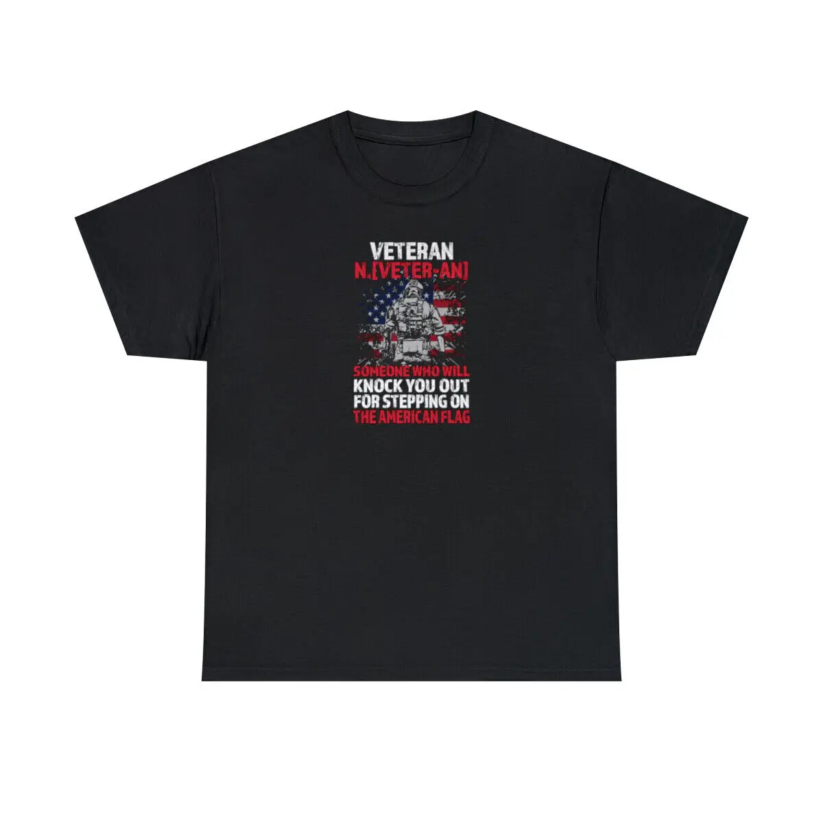 

Veteran Definition Someone Who Will Knock You Out Cotton Tee