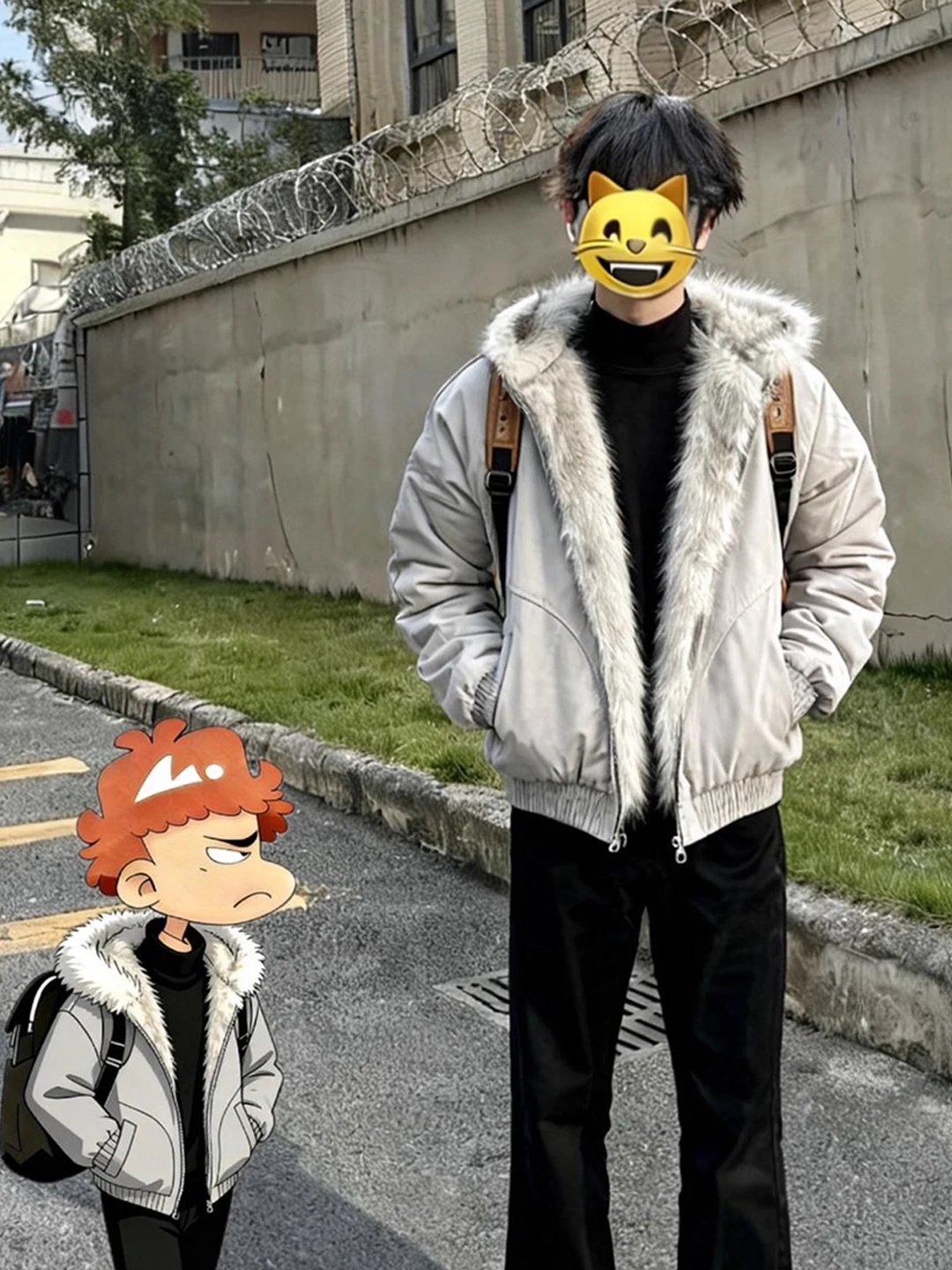 

Men's Thickened Fleece Lined Hooded Jacket Mountain Eagle Design Winter Coat Short Cotton Jacket Casual Wear for Teens