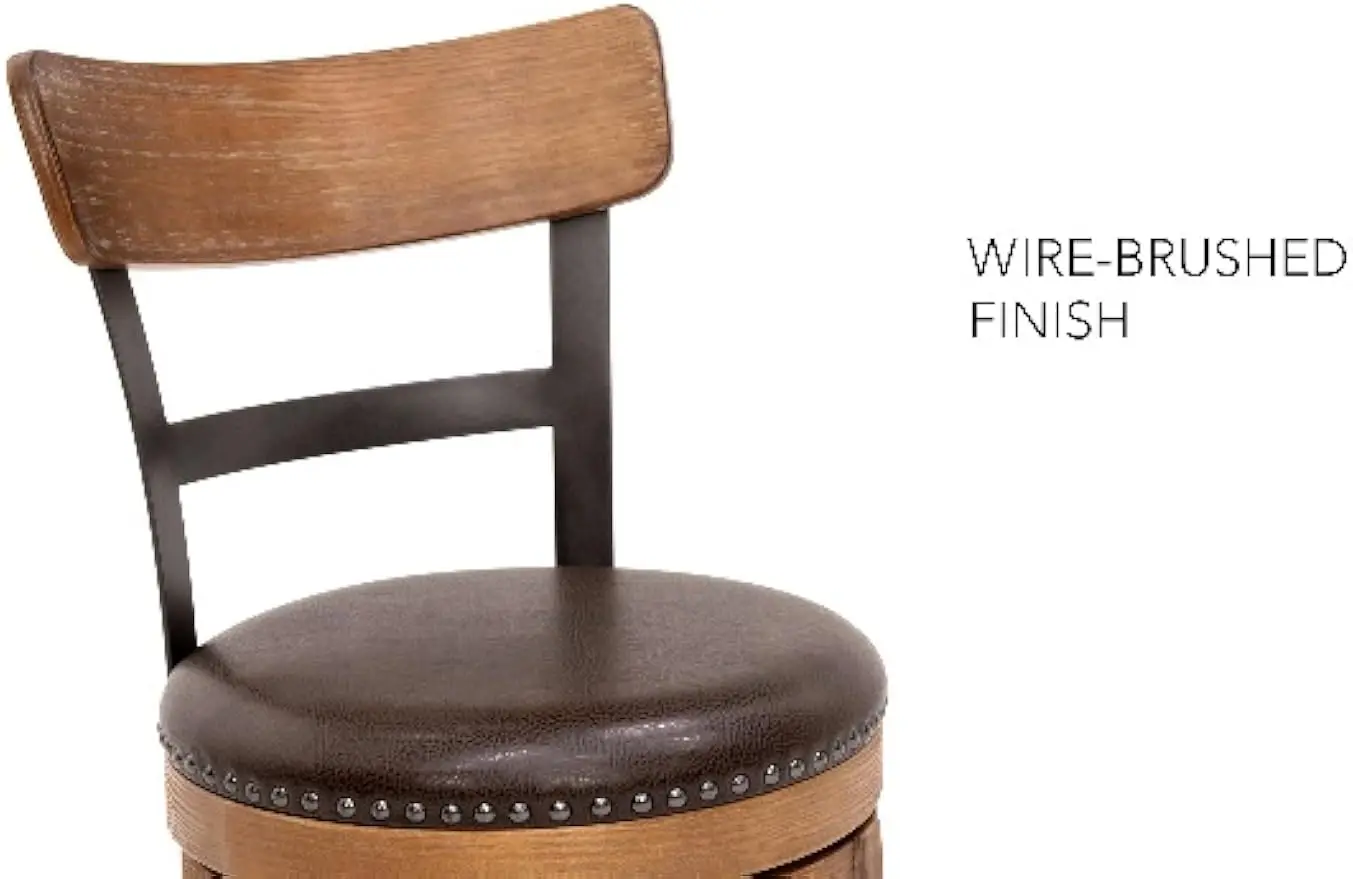 30" Farmhouse Pub Height Barstool, Bro