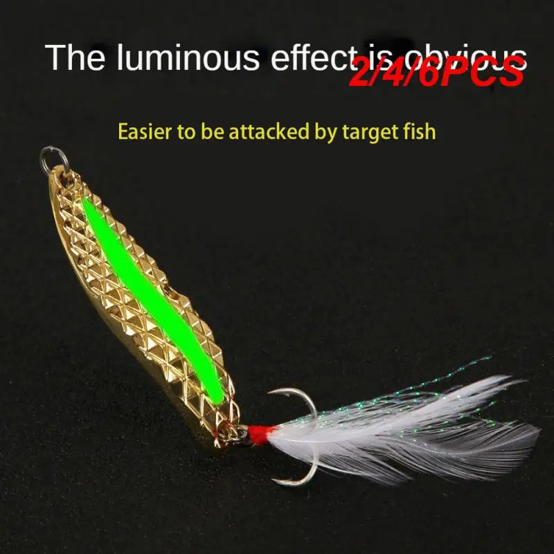 2/4/6PCS Lure Durable Durable And Effective Safe Convenient Night Fishing Equipment Groove Hook Groove Hook Tough Texture