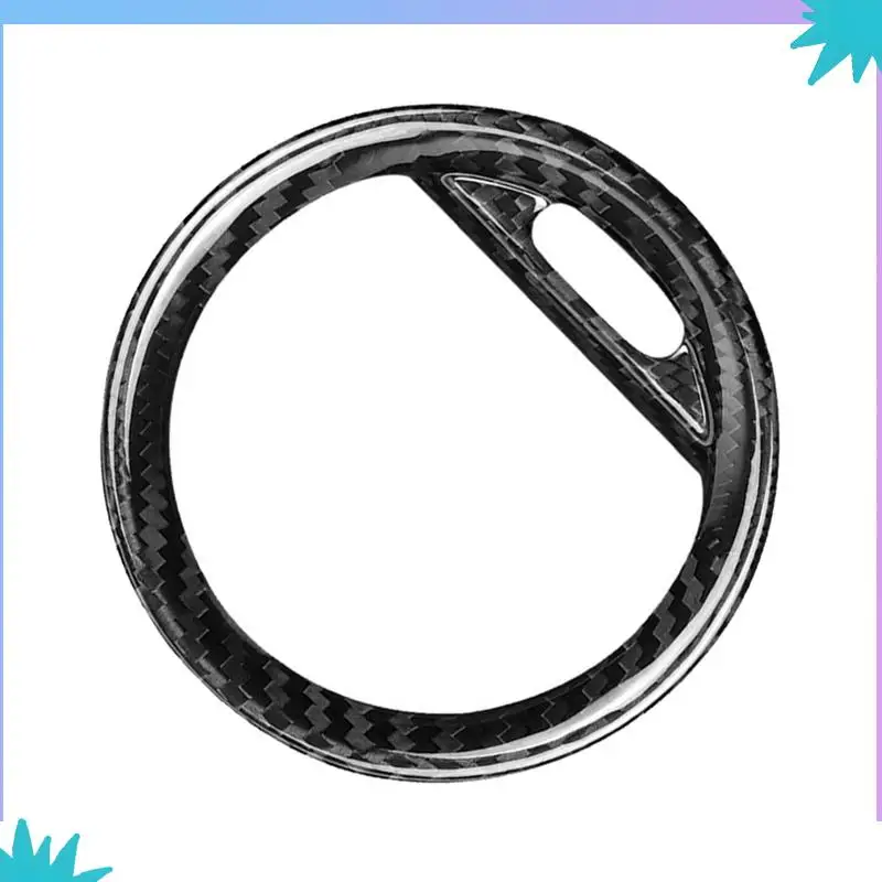 ABZW سيارة الداخلية ألياف الكربون تنفيس الهواء لوحة الكسوة لشركة فيات 500 أبارث 2012-2019 اكسسوارات تنفيس الهواء الإطار الزخرفية