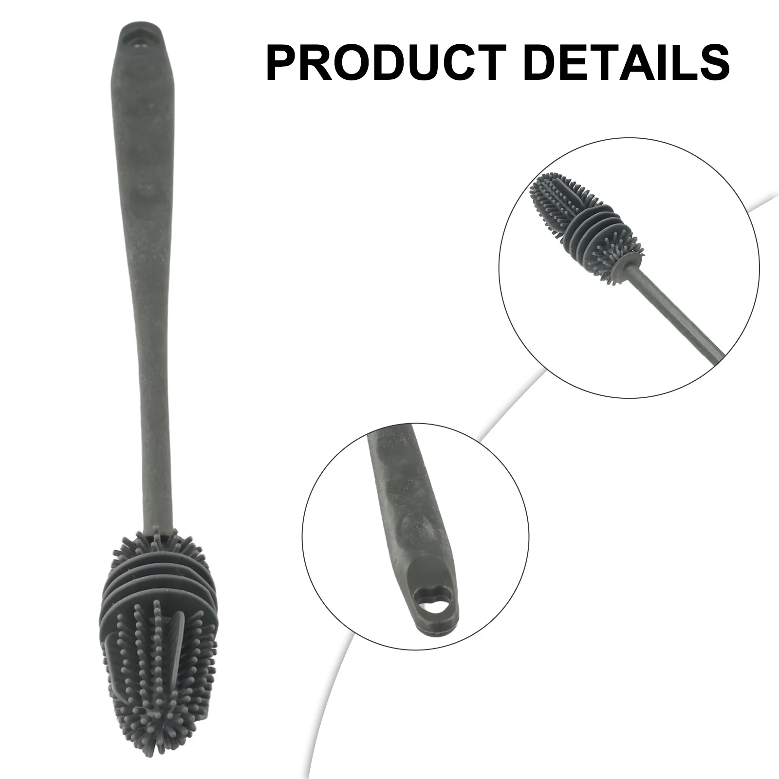 High Quality Material Replaceable Cleaning Brush Kitchen Supplies Reliable Silicone Convenient Hot Sale 32x3cm