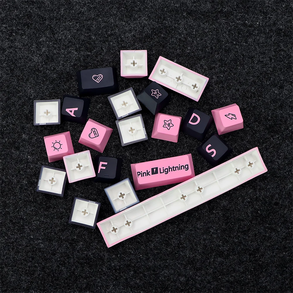 148 Keys DYE-SUB Keycaps Cherry Profile Keycap For MX Switch 61 64 68 G610 K70 Mechanical Keyboard GMK TomatoCaps Pink Lightning