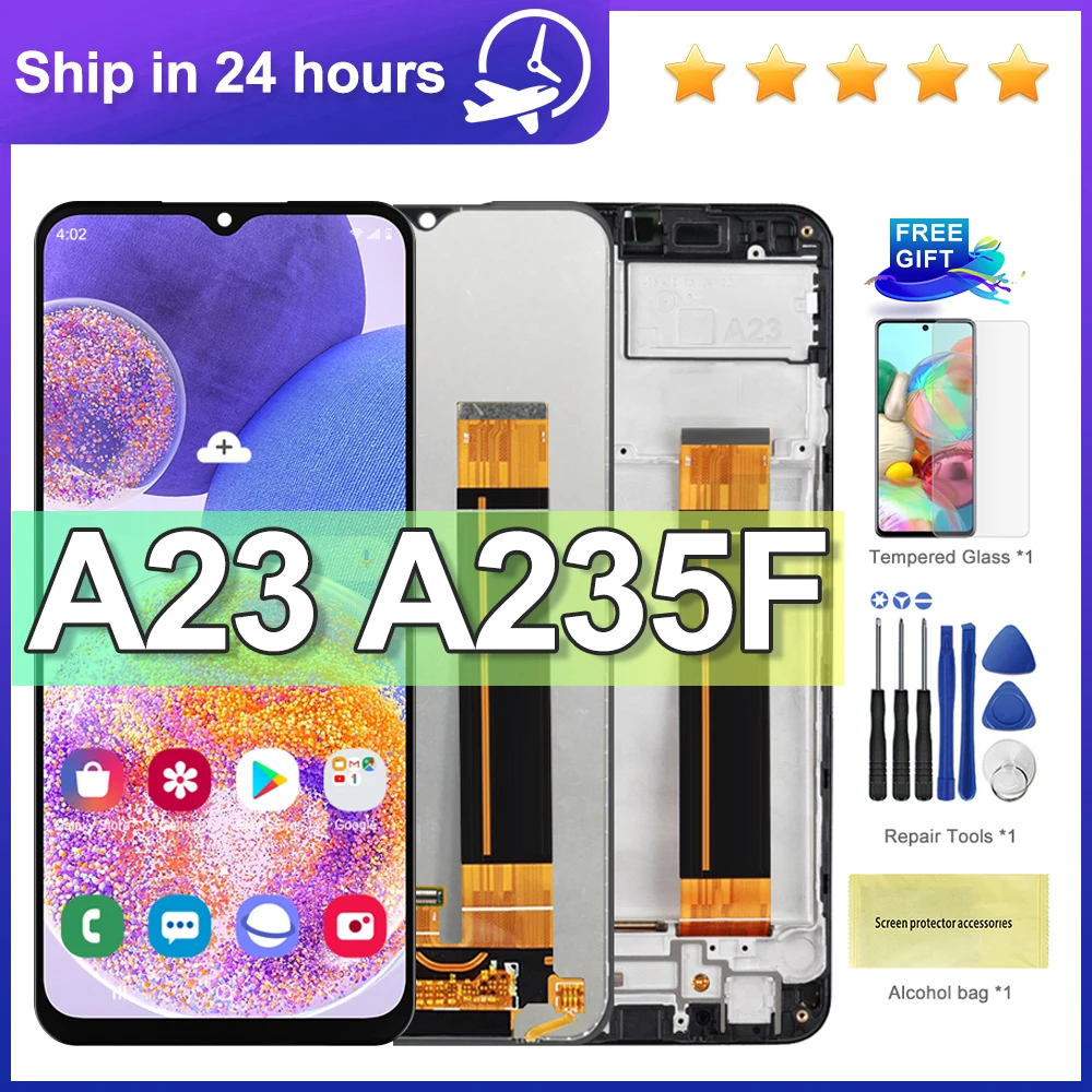 6.6'' LCD Display Touch Screen Digitizer for Samsung A23 4G Compatible with A235 A235F A235M A235N SM-A235F/DS - Screen Assembly