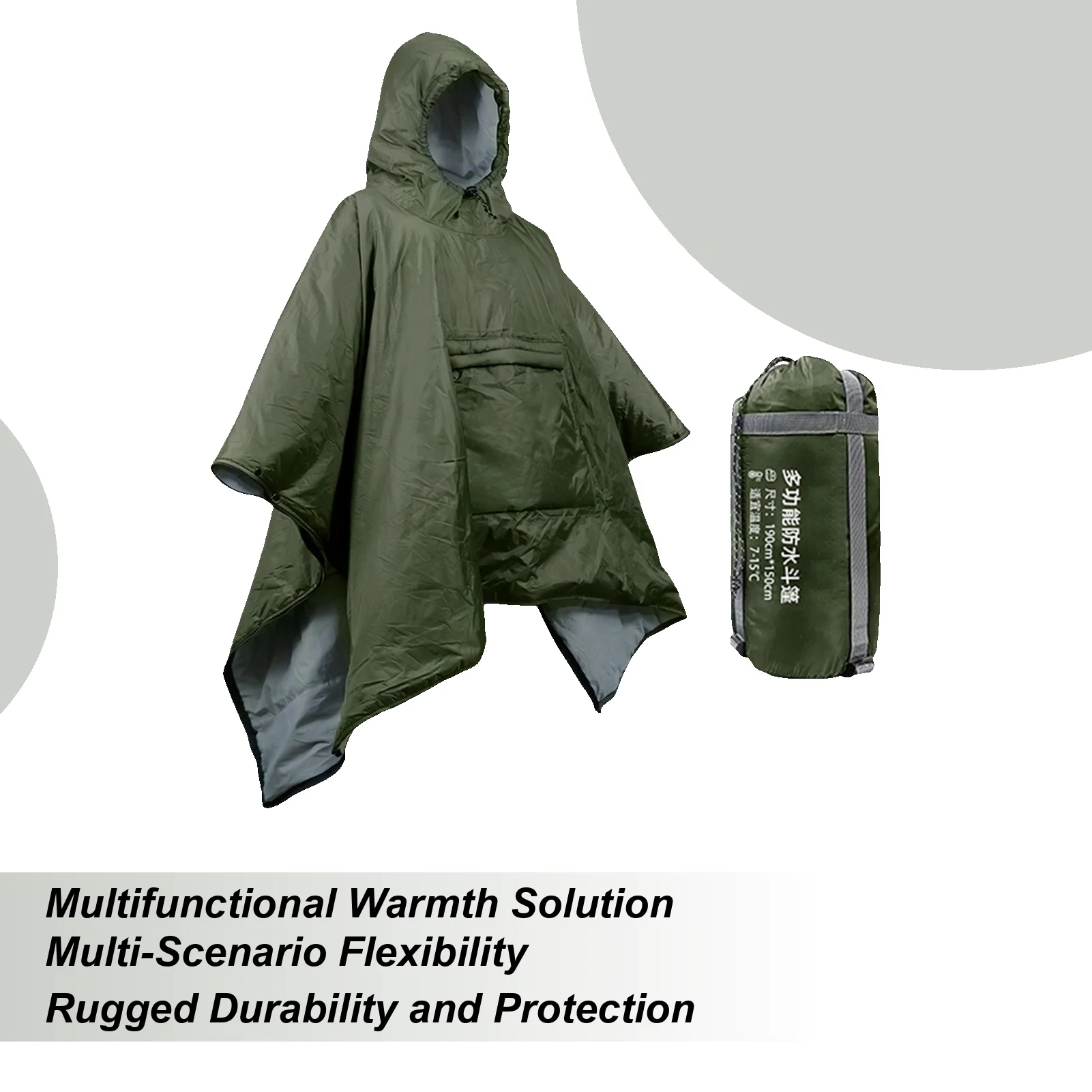 

Носимый спальный мешок, водонепроницаемый ветрозащитный уличный спальный мешок, пончо для альпинизма, приключений, пешего туризма, экскурсион, для женщин и мужчин