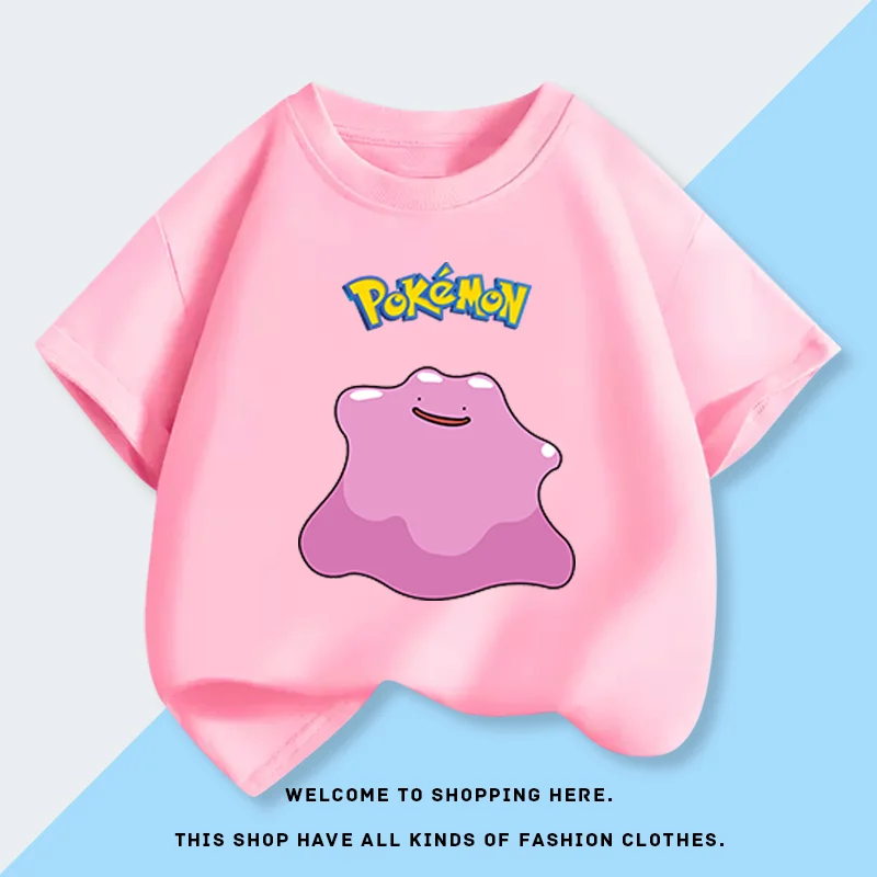 Pokémon Versatile Monster Summer New Style Children's Short-Sleeved Stylish Fashionable Shirt and Shorts T-Shirt and Shorts