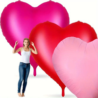 Giant 63-Inch Heart Shaped Aluminum Foil Balloon for Valentine's, Birthday, Wedding, Anniversary, Engagement, Home & Party Decor