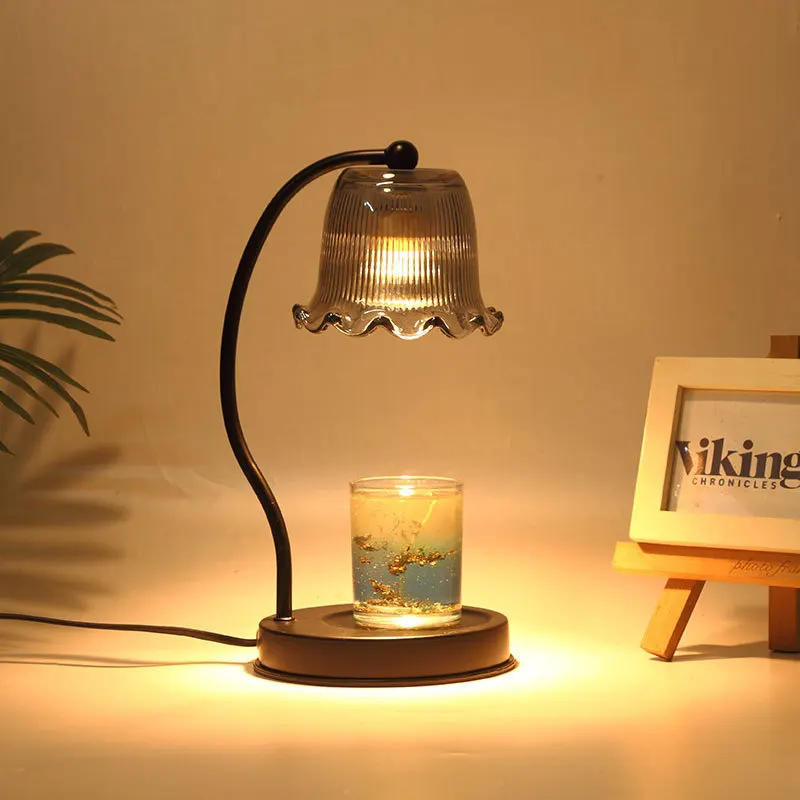 Romantic Bedroom Lily Shaped Flower Without Fire Aromatherapy Melting Wax Lamp Household Niche Atmosphere Lamp