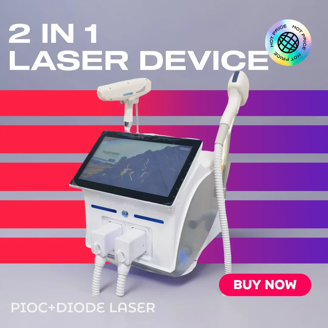 

2025 Latest 2 IN 1 NEW Ice Titanium Diode Laser Hair Removal Machine ND YAG Pico Laser Picosecond Tattoo Removal Machine 6000W