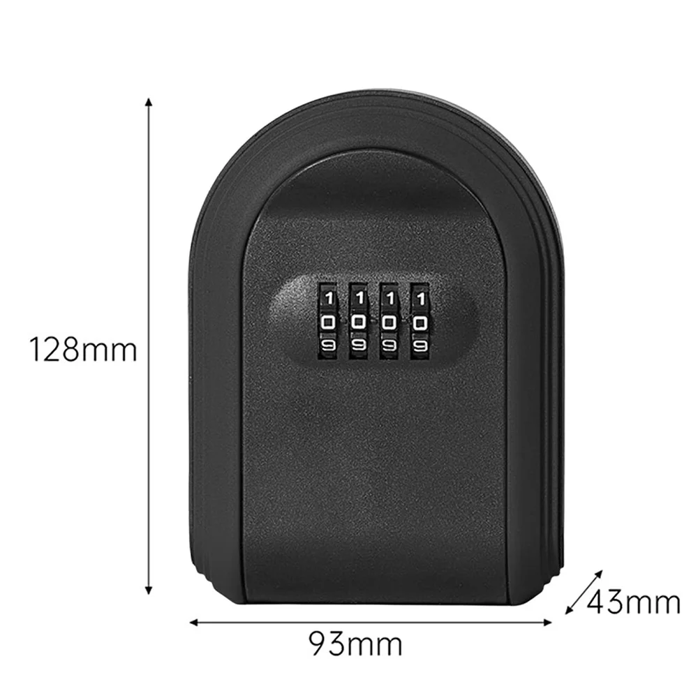 Imagem -05 - Safe Key Lock Box com Dígitos Combinação Wall Mounted Secure Lock Box para Casa Código Resettable Safe Security Key Box