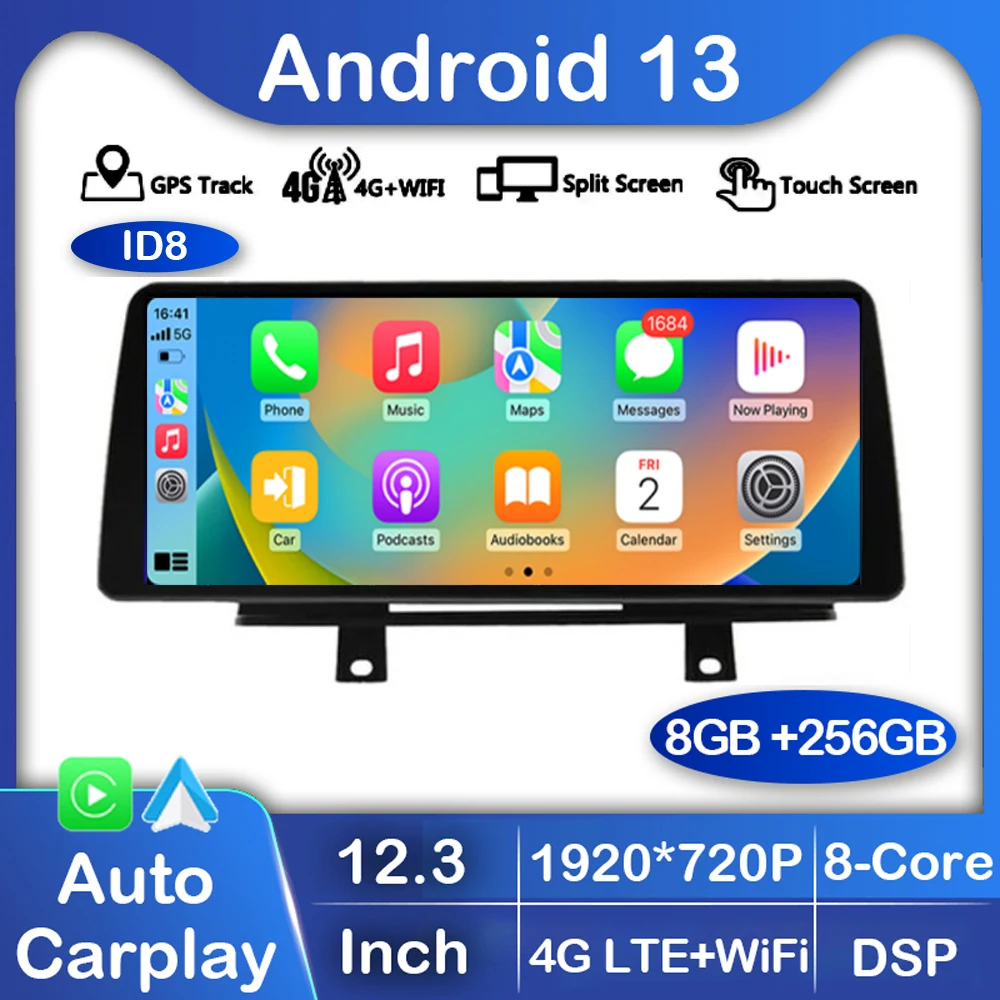 

12.3 Inch Android 13 ID8 For BMW 3/4 Series F30 F31 F34 F32 F33 F36 RHD NBT EVO Car Radio Multimedia Player GPS Carplay Stereo