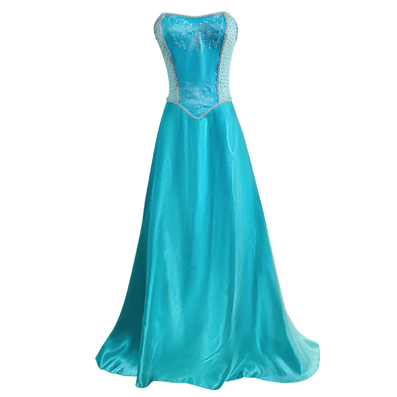 

Blue Princ Dr S4XL Large Size Elsa loween Snow White Costume Queen Elsa Performance Outfit Cotton Traditional Chines...