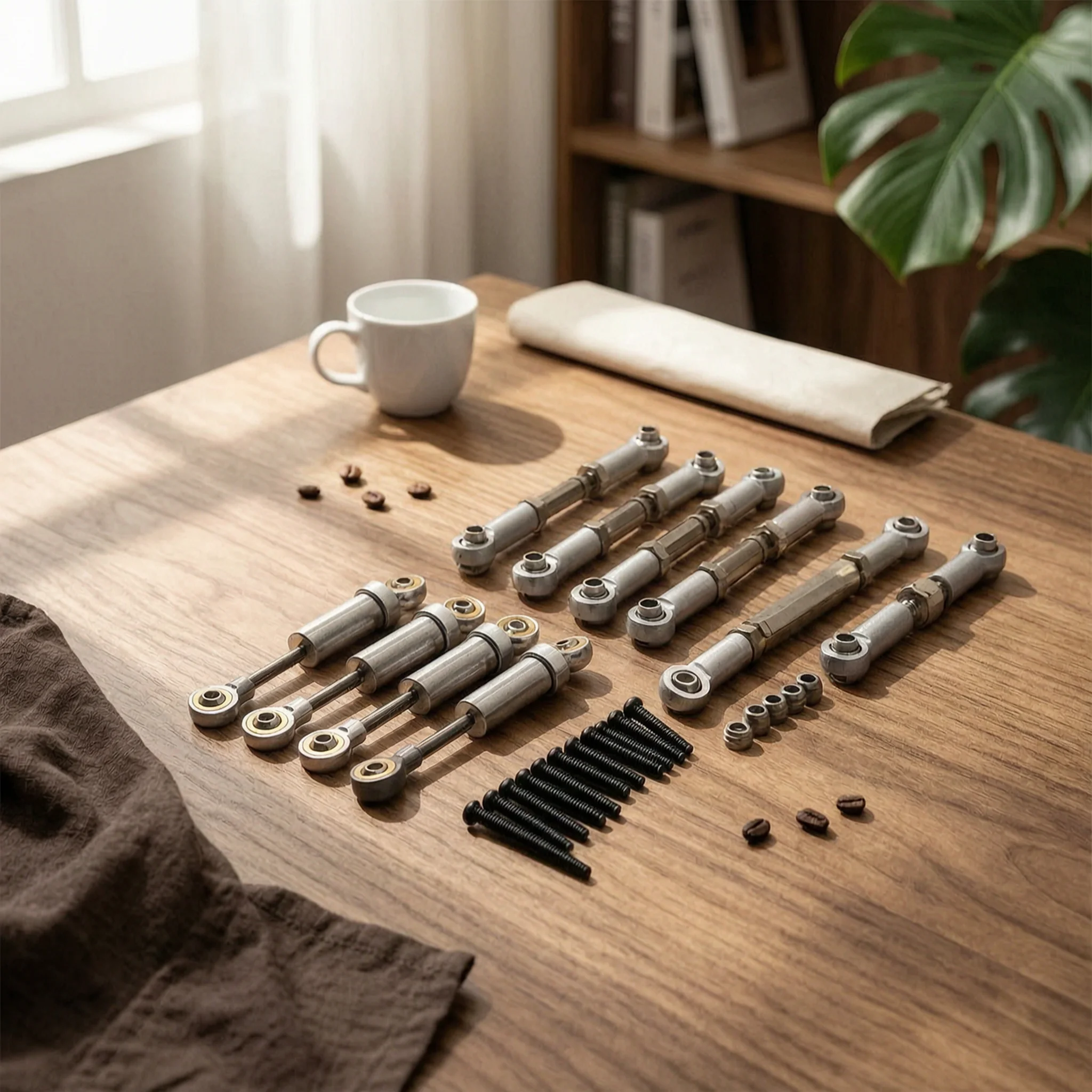 RC Link Rods with Shock Absorbers High Quality Link Rod Kit with Rod Ends RC Chassis Support System Kit Heavy Duty