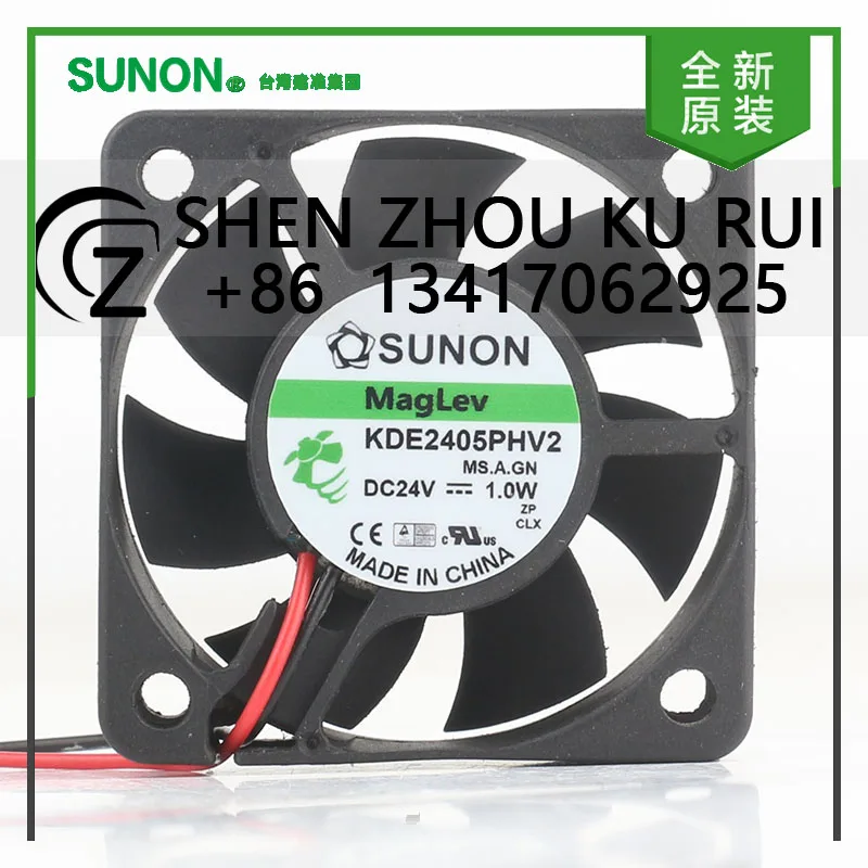 

Original Sunon 5V 12V 48V DC 24V 1.0W AC EC 5015 50X50X15MM 5CM maglev frequency converter Quiet 2-wire KDE2405PHV2 cooling fan