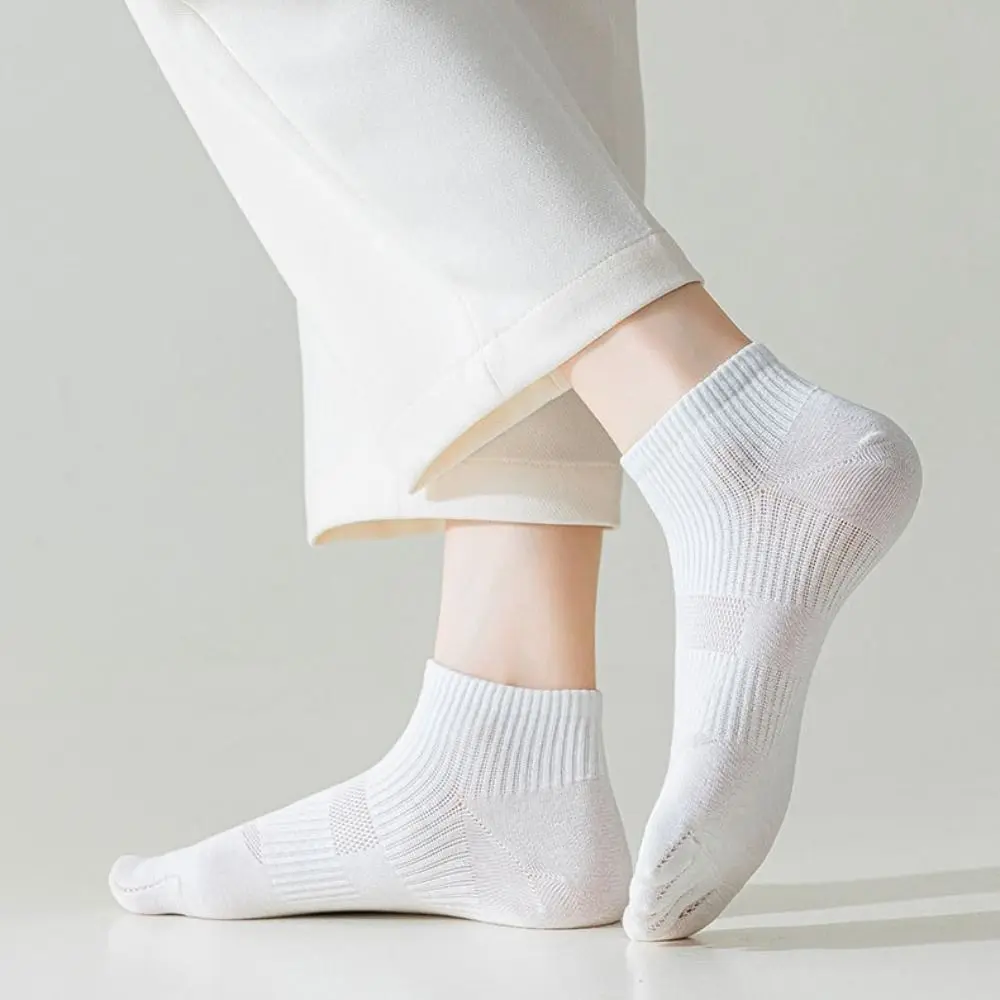 1 Pair Cotton Five Fingers Socks Anti-slip with Separate Fingers Toe Socks Breathable Solid Color Women's Socks Summer