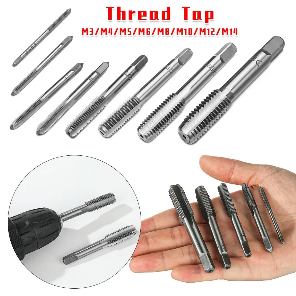 2 قطعة/المجموعة المعادن العمل HSS المسمار آلة دوامة نقطة الموضوع الحنفية مجموعة اليد مستقيم الناي الصنابير متري مثقاب الخشب خيوط كيت #2