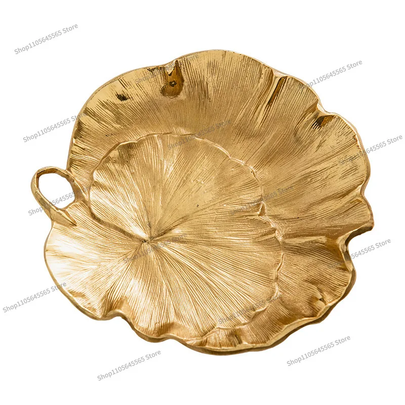 For Brass Storage Tray, Living Room Snacks, Dried Fruit Tray, Decorative Ornaments, Bedroom Storage