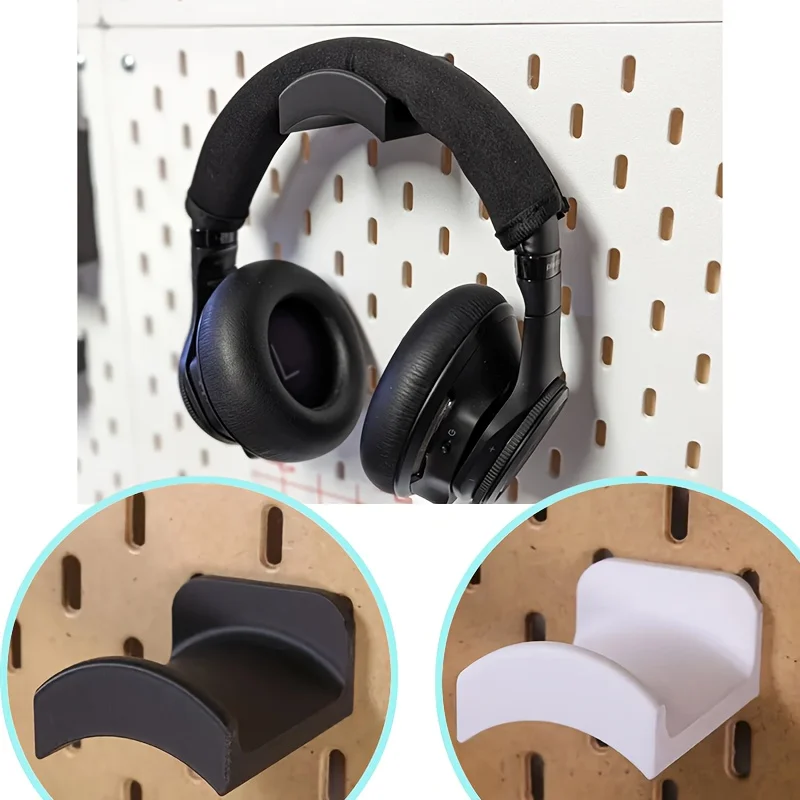 1PC Wall-Mounted Headphone Shelf Skadis Compatible Multi-Functional Desktop Storage Display Rack for Headsets And Accessories