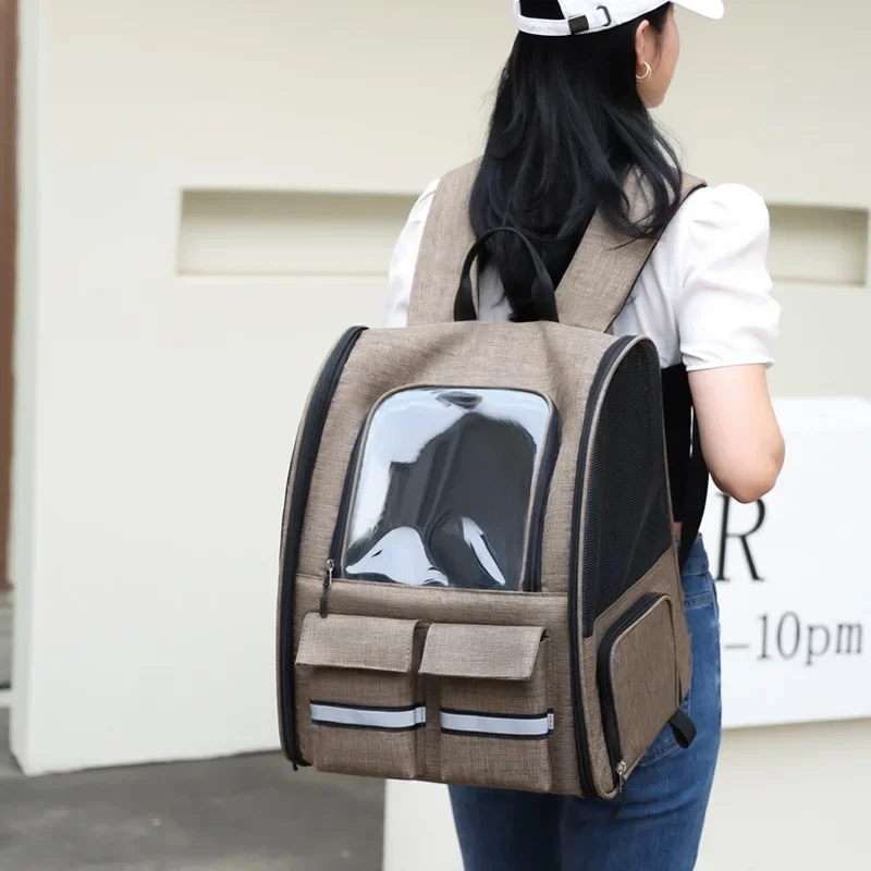 Cat Bag Trolley Case, Outgoing Bag, Pet Trolley Case, Cat Backpack, Panorama Breathable Foldable Backpack, Pet Supplies