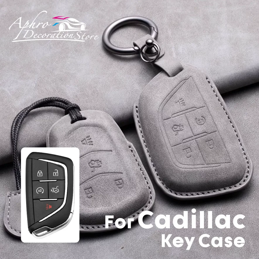 

Suede Leather Car Key Case Articles For Cadillac ESV CTS XTS ATS-L SRX 28T ATS 2015 2016 2017 2018 CT5 XT5 XT6 Accessorie TypeC