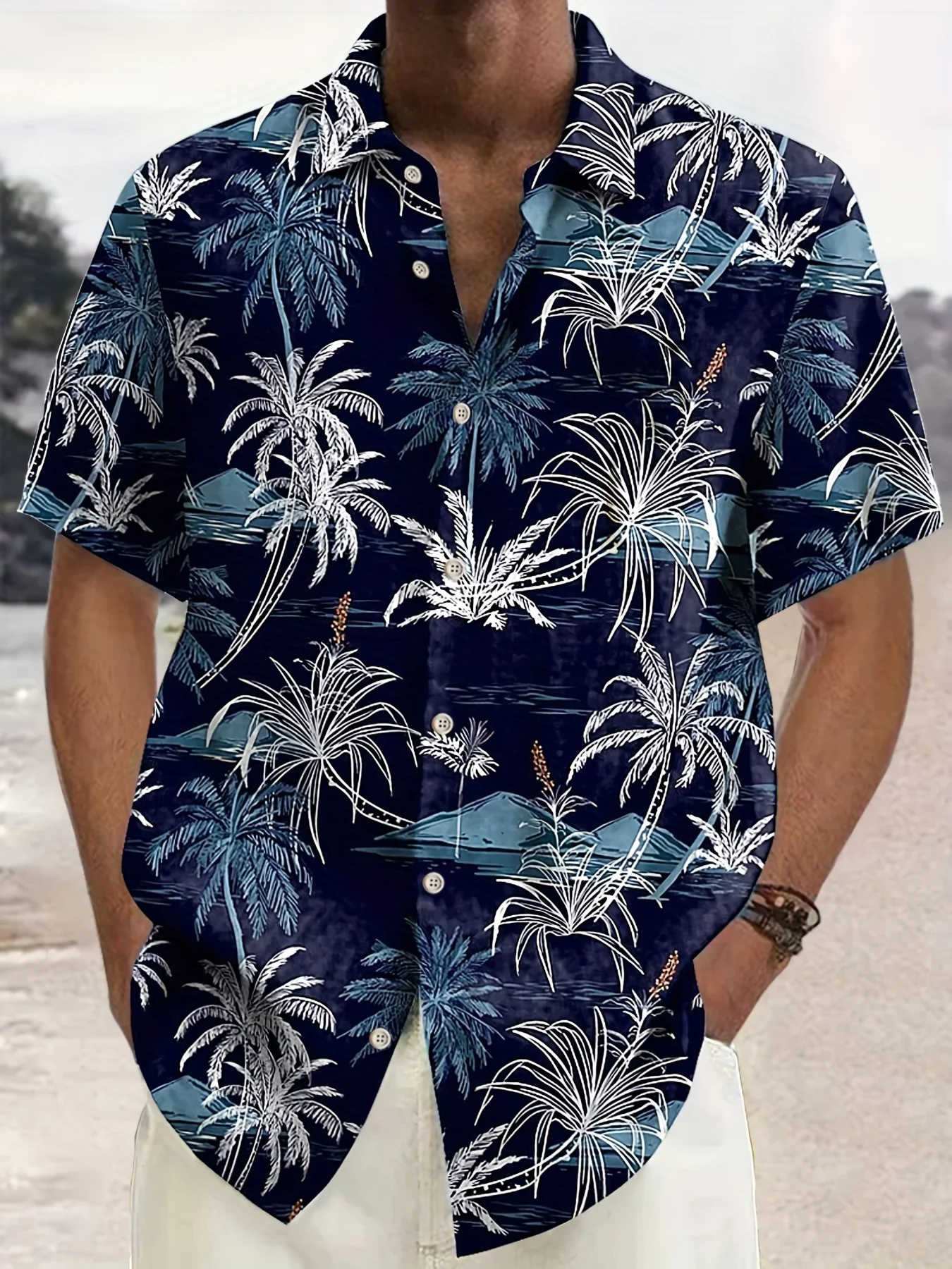 

Men's New Hawaiian Style Shirt Tropical Vibes Graphic Print Short Sleeve Shirt For Males Plus Size Casual Comfort Shirts Tops