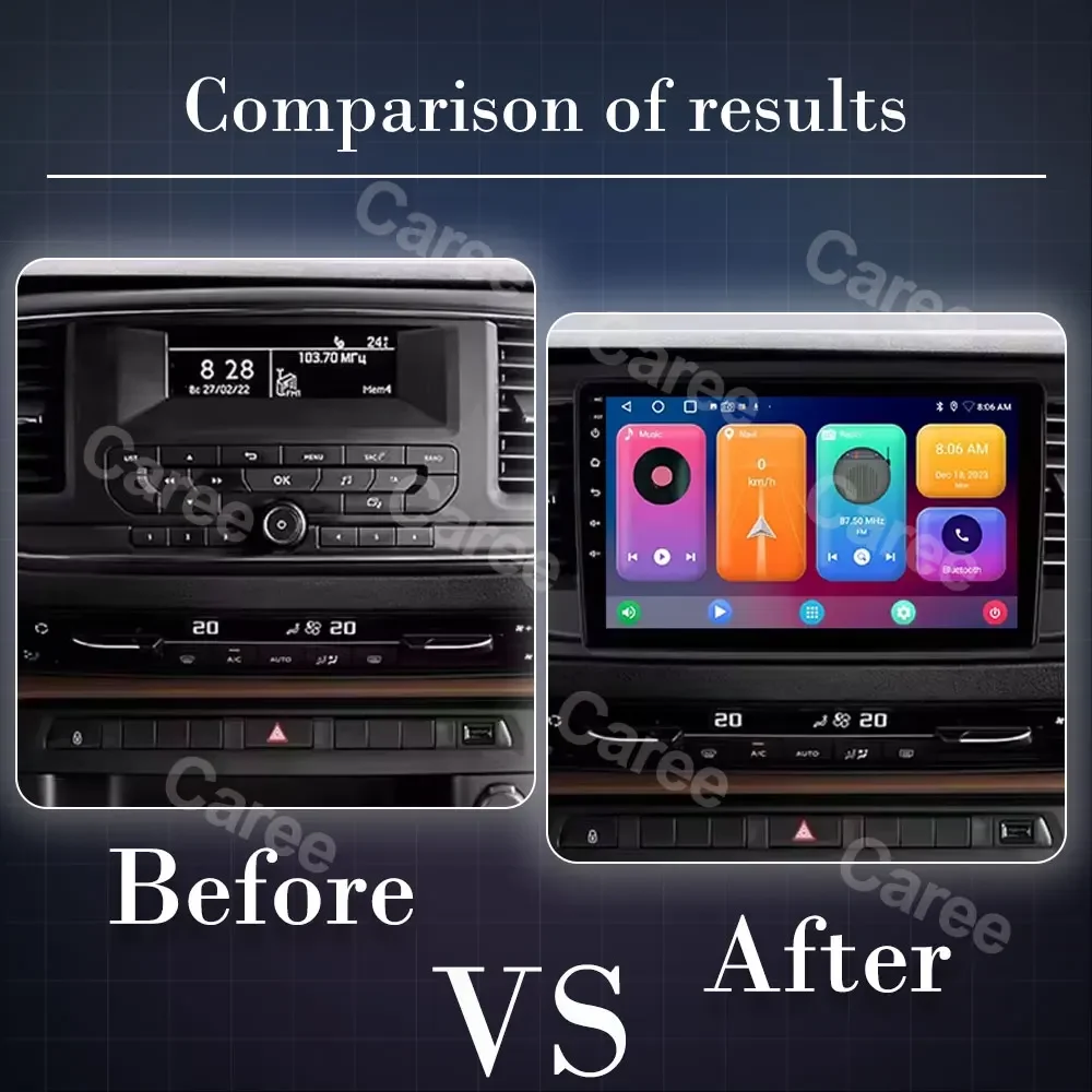 Android 15 For Citroen Jumpy 3 SpaceTourer For Peugeot Expert 3 For Toyota Proace 2016 - 2021 Android Car Video GPS Navigation