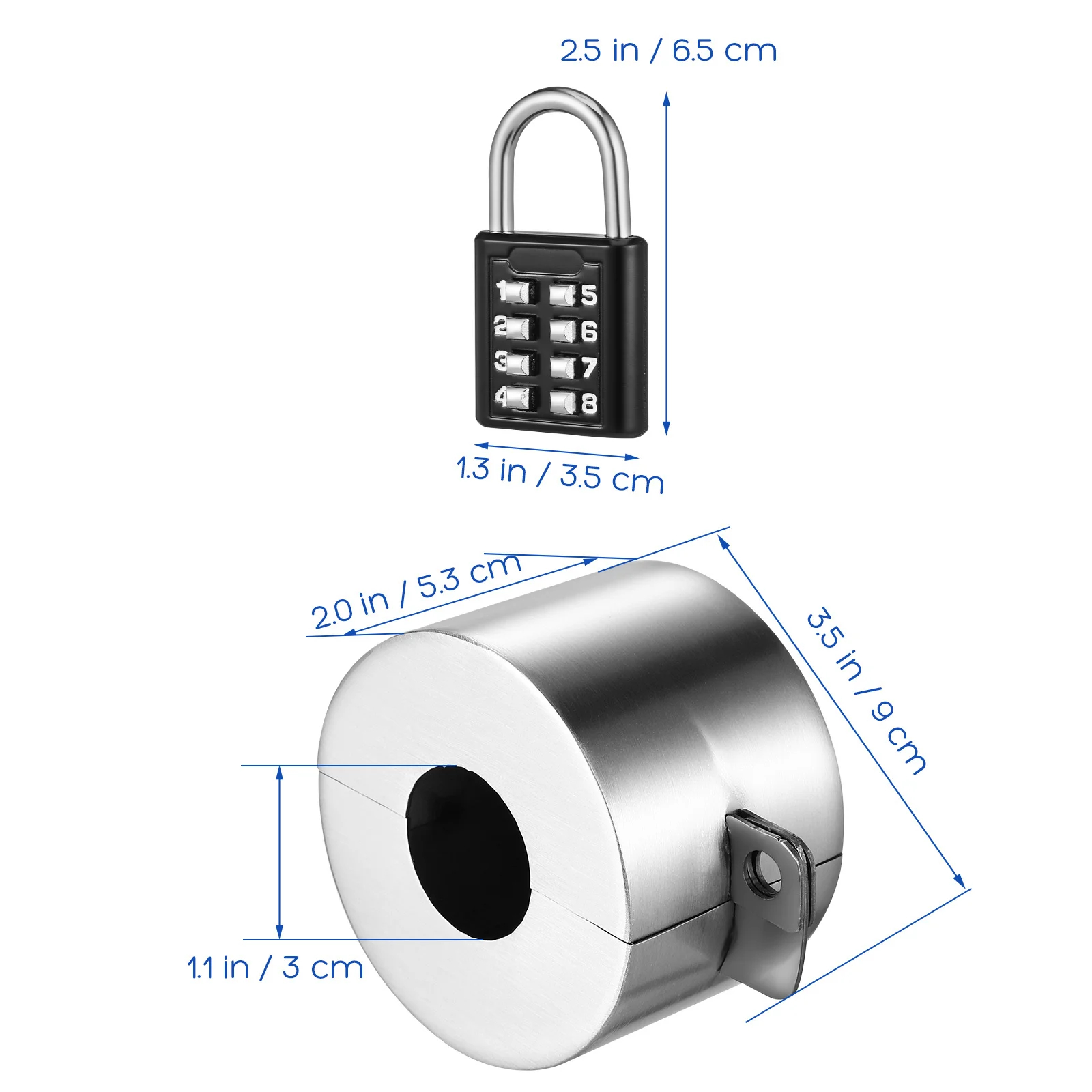 خرطوم مريلة قفل في الهواء الطلق حنفية حامي الشتاء صنبور خرطوم قفل مع قفل معدني مكافحة سرقة توفير المياه قفل #5
