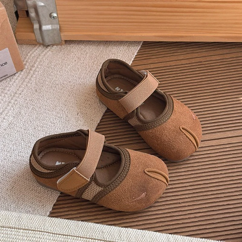 

2025 Children Casual Leather Shoes for Girls Spring Autumn New Fashion Korean Style Soft Bottom Anti-slippery Versatile Flats