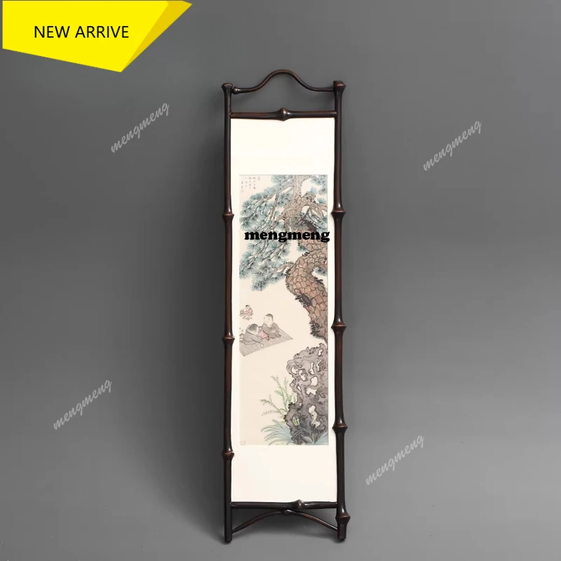 

M138 Decorative paintings New Chinese-style study, living room, tea room, long strips, four decorative paintings