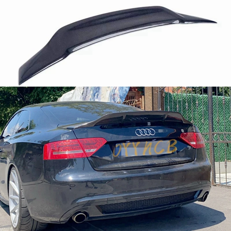 

Задний спойлер из углеродного волокна для AUDI A5 B8 B8.5 2Door Coupe R Style 2009-2016 FRP, кованый УГЛЕРОДНЫЙ