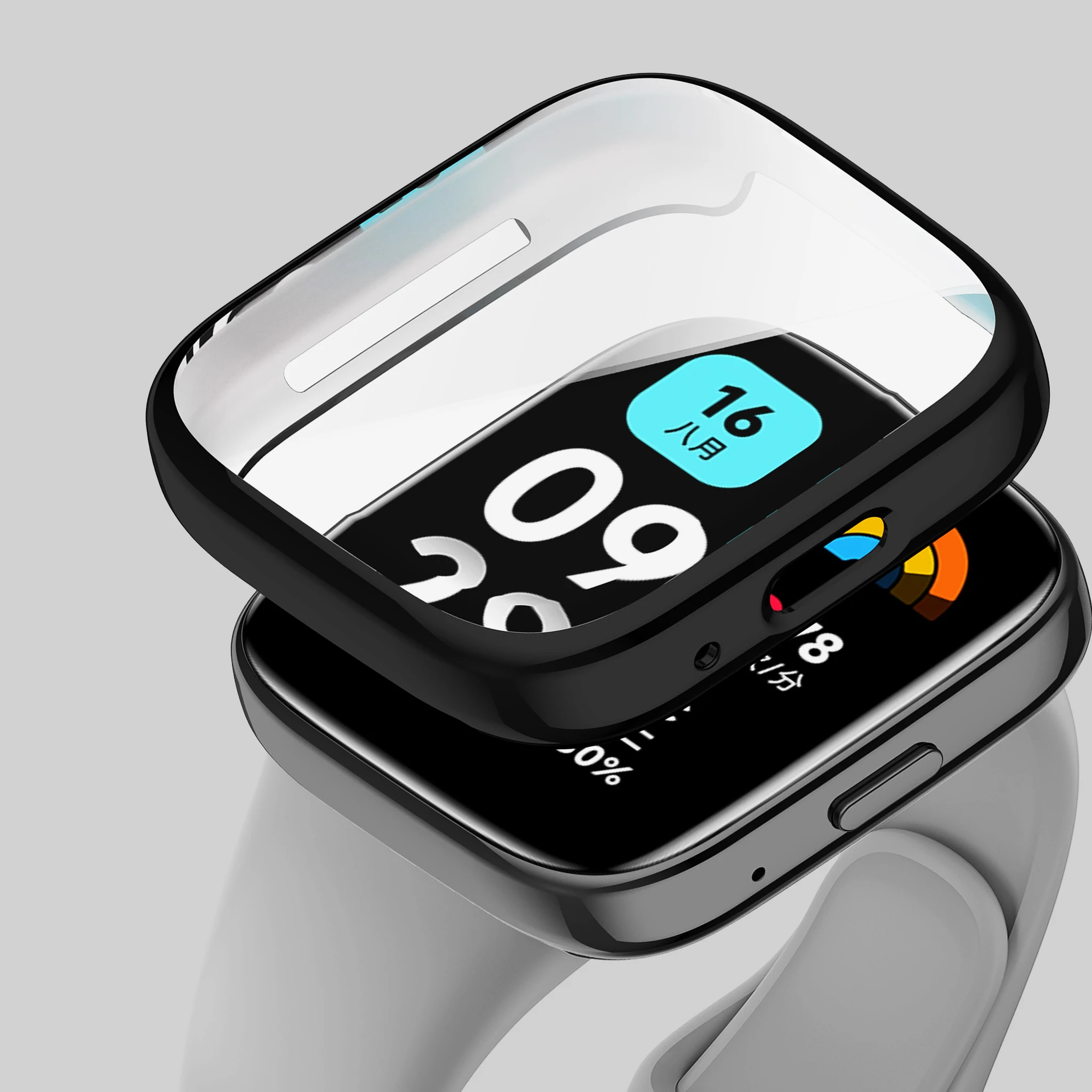 جراب سيليكون لين من البولي يلومن لساعة Redmi 3 ، واقي شاشة ، غطاء زجاجي ، سوار ساعة ذكي ، نشط 3 لايت