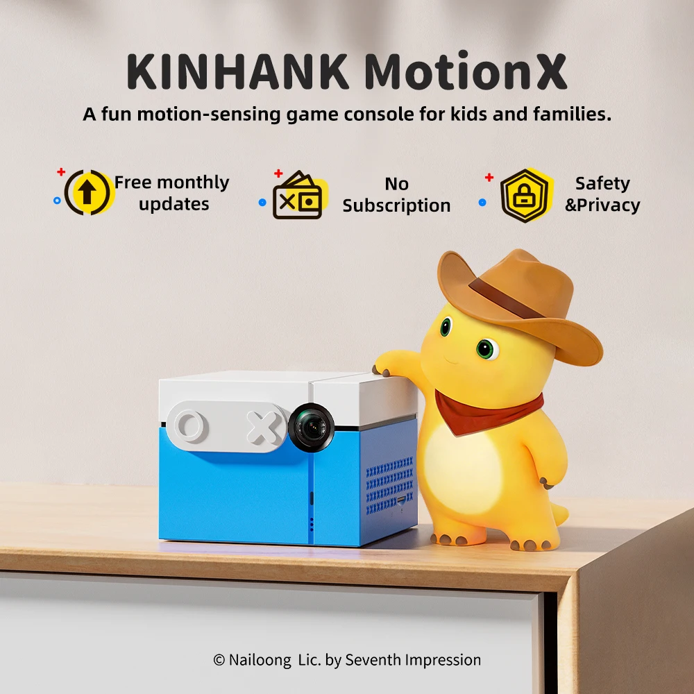 Sistema de Juego Activo KINHANK MotionX para Niños y Familias, Consola de Videojuegos con Actualizaciones Continuas, Juguete para Niños, Actividad Física en Interiores