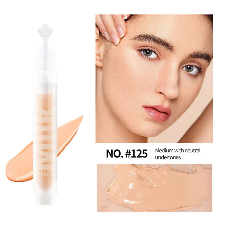 Waterdichte Concealer Cover Donkere Kringen Bevochtigen Krachtige Concealer Pen Hoge Dekking Droge Concealer Olie Controle Make-Up Cosmetica