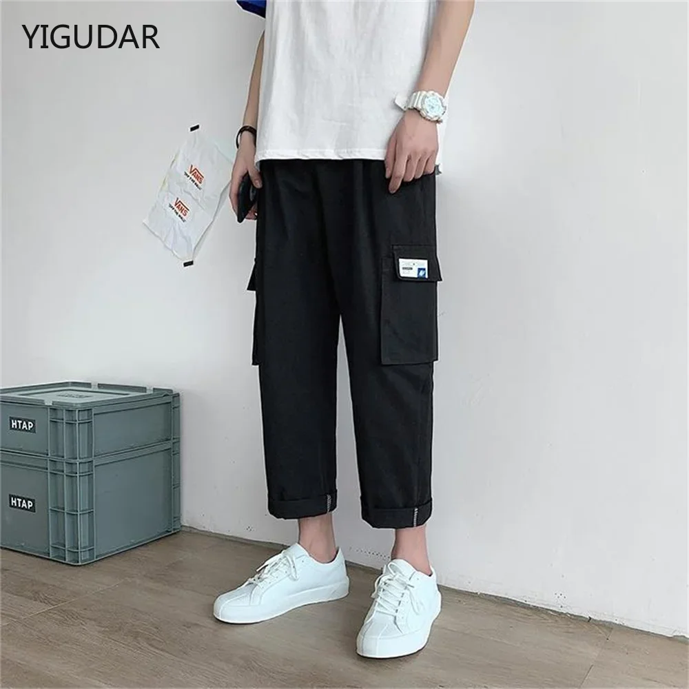 

Новая уличная одежда, мужские шаровары-карго с несколькими карманами, повседневные мужские спортивные штаны в стиле хип-хоп, брюки для бега, модные мужские брюки в стиле Харадзюку